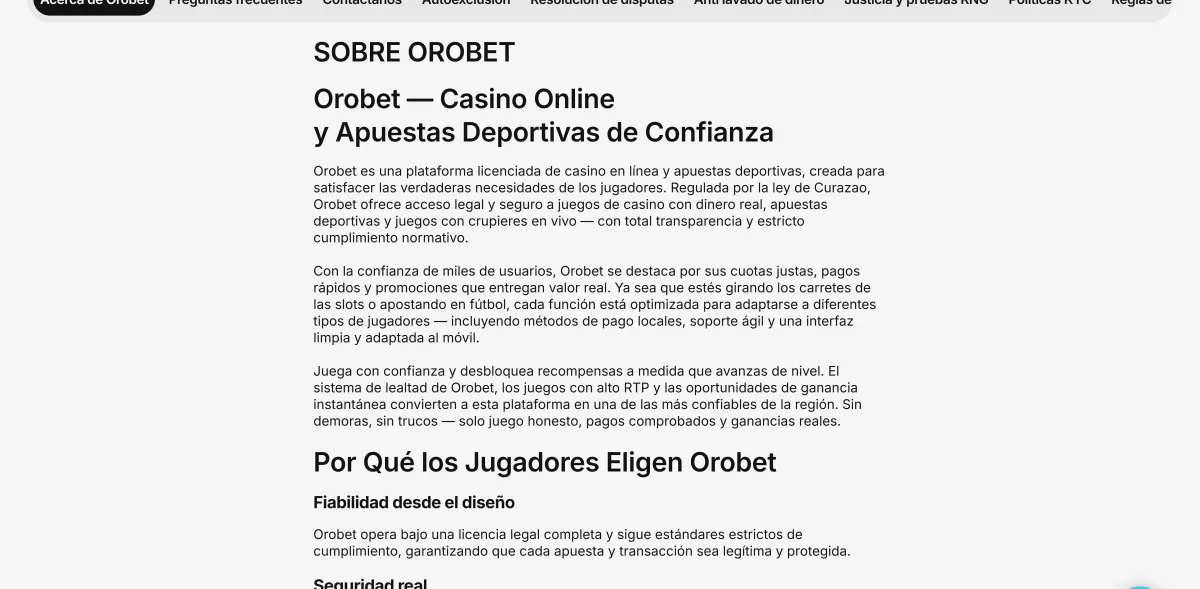 Información sobre SUVYD B.V., la empresa que opera Orobet