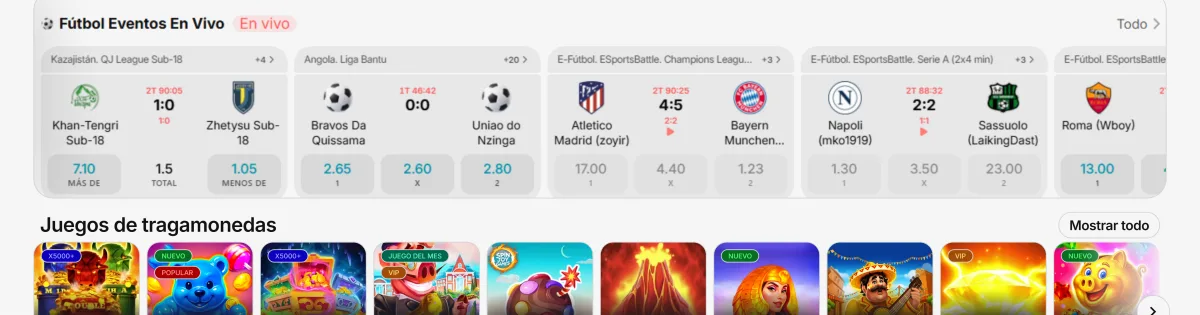 Eventos de fútbol en vivo con cuotas actualizadas en el sitio de Orobet